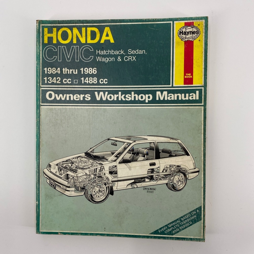 Haynes Honda Civic 1984-1986 Owners Workshop Manual CRX Sedan Wagon 1227 Repair